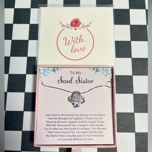 NWT Soul Sister Necklace Gift Set DIOSKY Infinity Friendship Jewelry